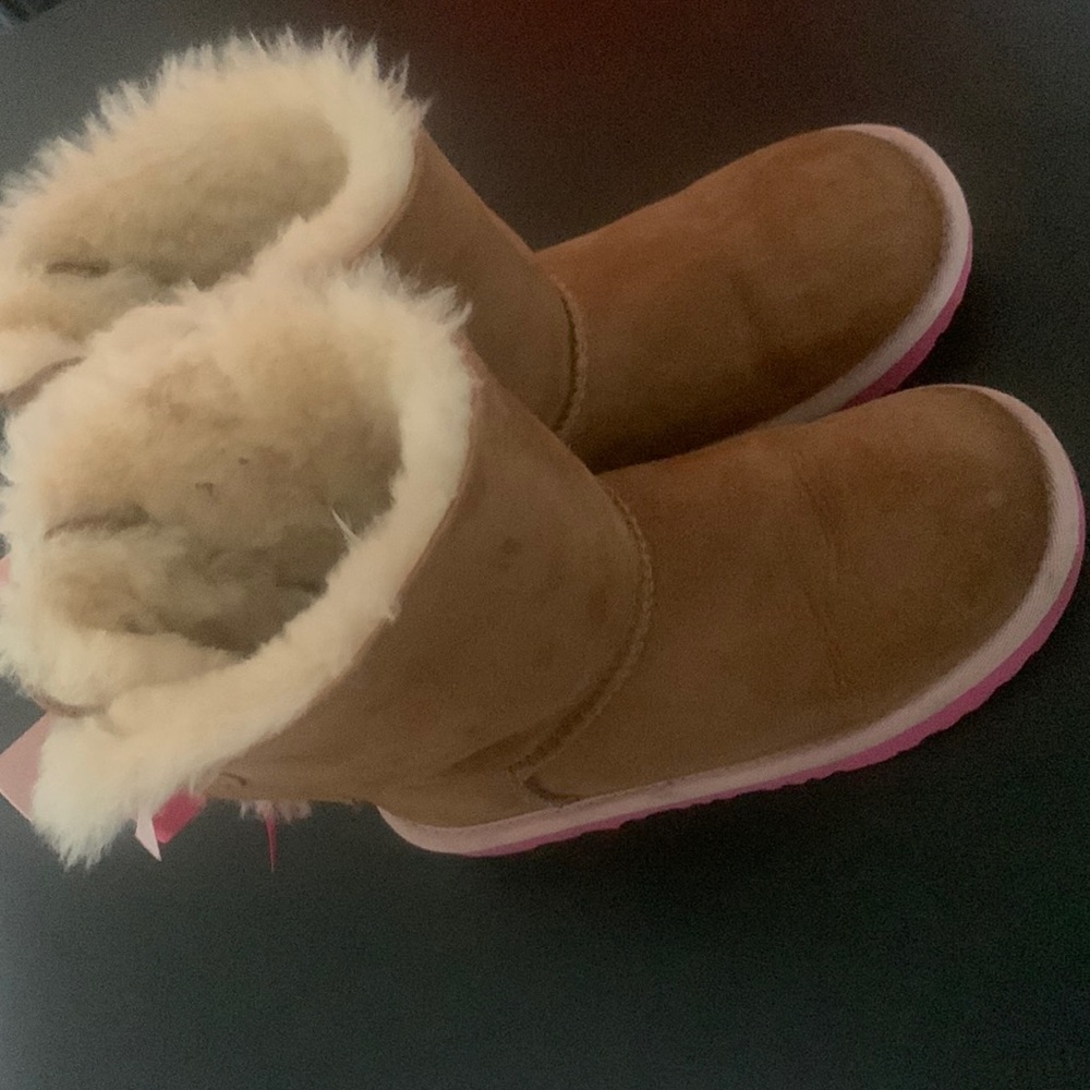 Brown pink and light pink Uggs